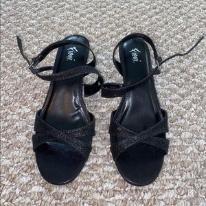 Fioni Sparkly Black Heels